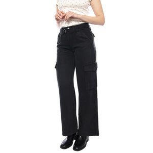 Baggy Dad Cargo - Drapey Caviar GD Black - Pantaloni Cargo Donna Neri 003IN 0003 LEVIS 