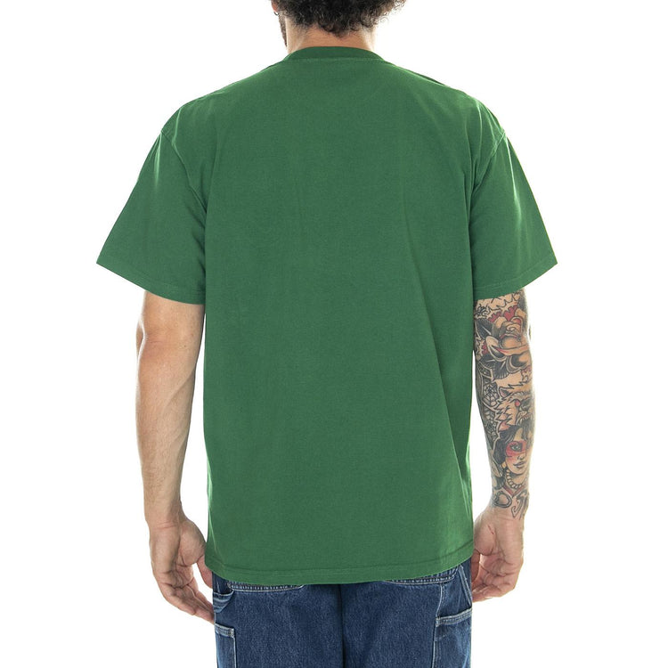 S/S Aspen T-Shirt Aspen Green /heavy enzyme wash - Maglietta Girocollo Uomo Verde I032413.1NR4G  CARHARTT WIP 