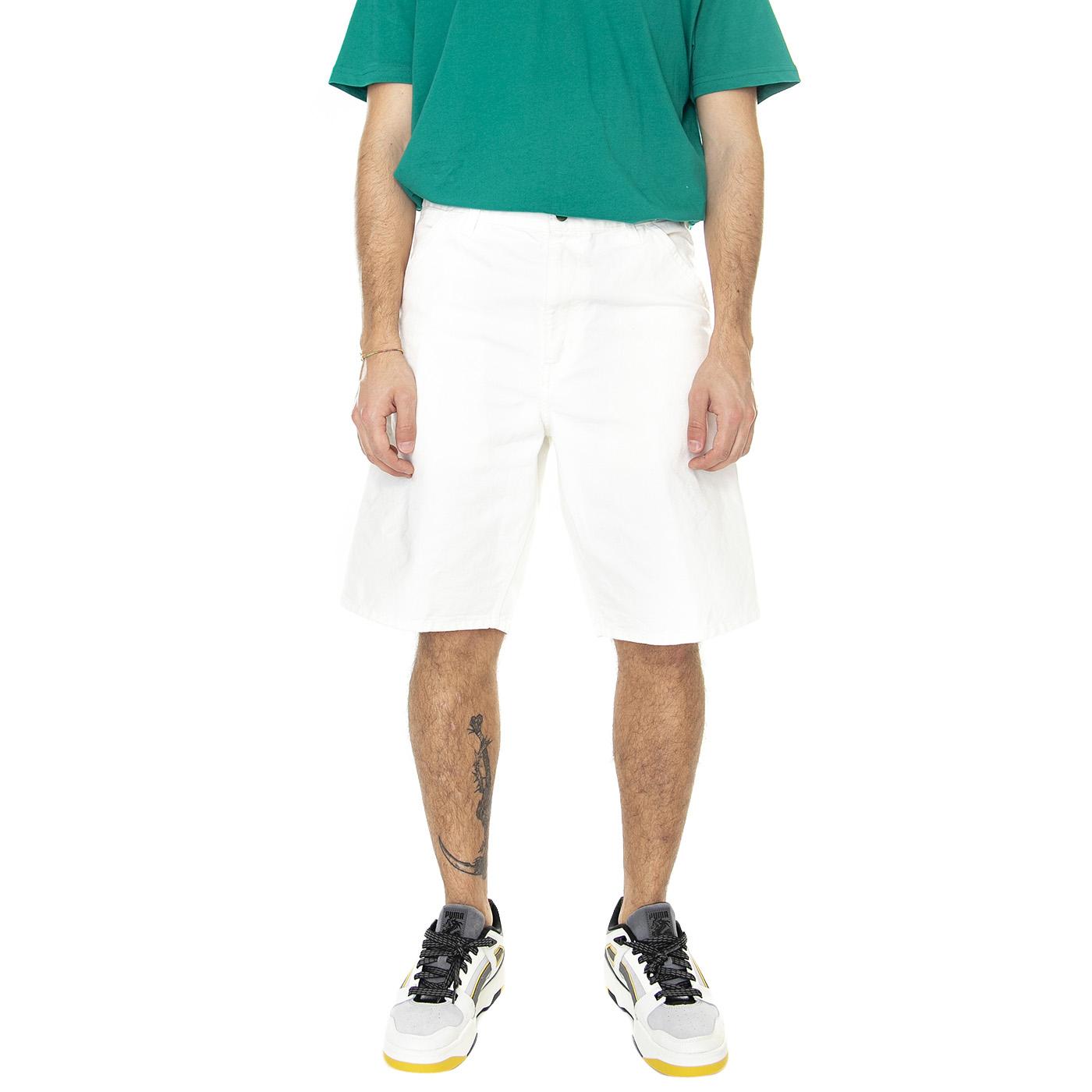 Single Knee Short Wax Stone Washed - Bermuda Uomo Bianchi I027942-D606  CARHARTT WIP 