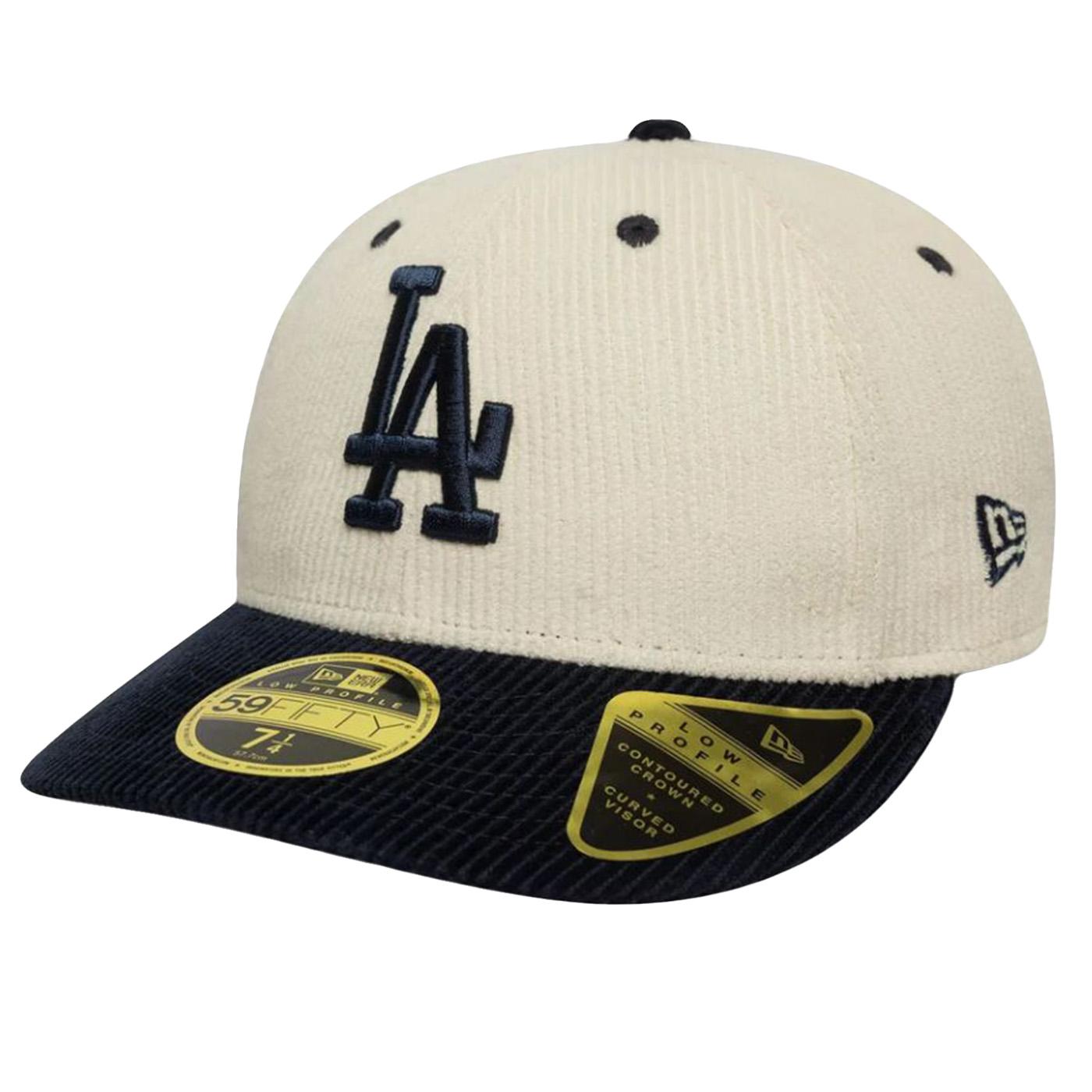 MLB Cord 59Fifty LP Light Beige Los Angeles Dodgers - Cappellino con Visiera in Velluto a Coste Beige / Nero 60691128 . NEW ERA 