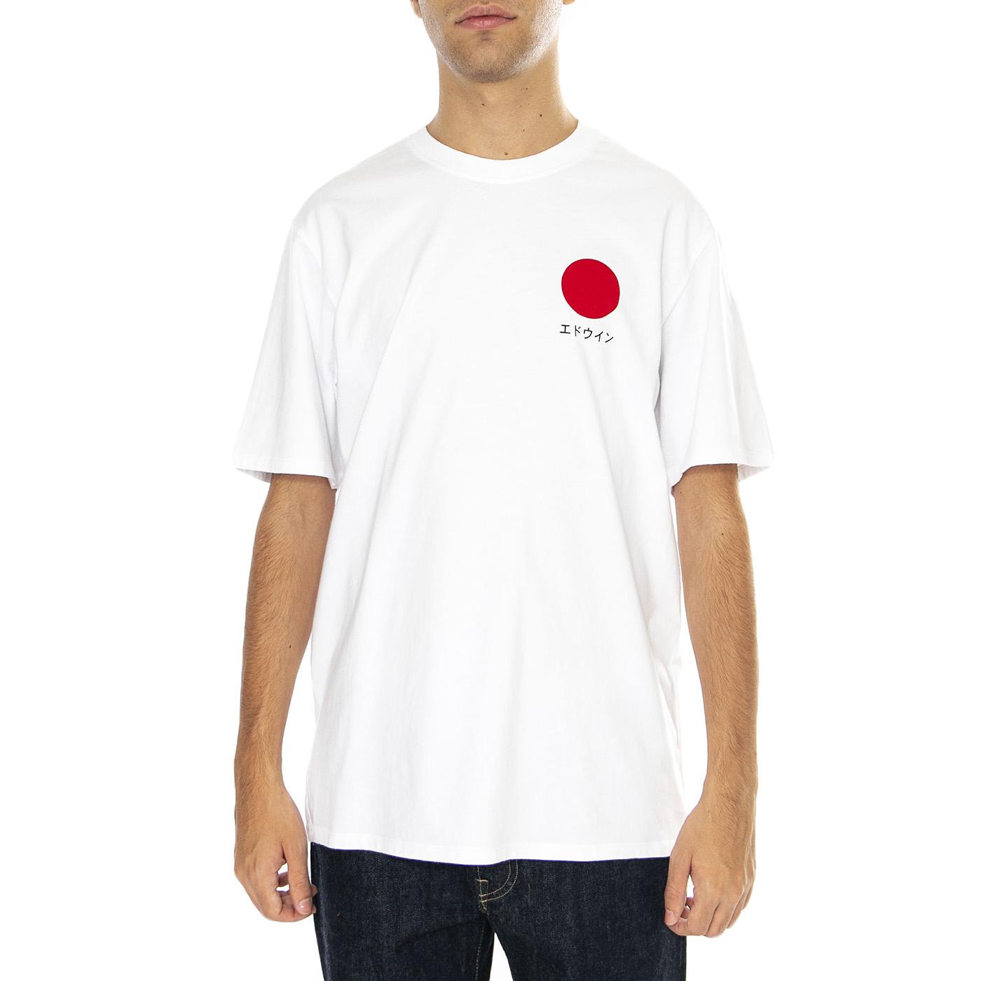 Japanese Sun T-Shirt White - Maglietta Girocollo Uomo Bianca I025020.03-02.67 . EDWIN 
