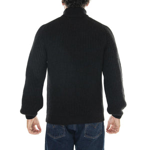 M' Roni High Collar Sweater Black - Maglione a Collo Alto Uomo Nero I029755.89.67.  EDWIN 
