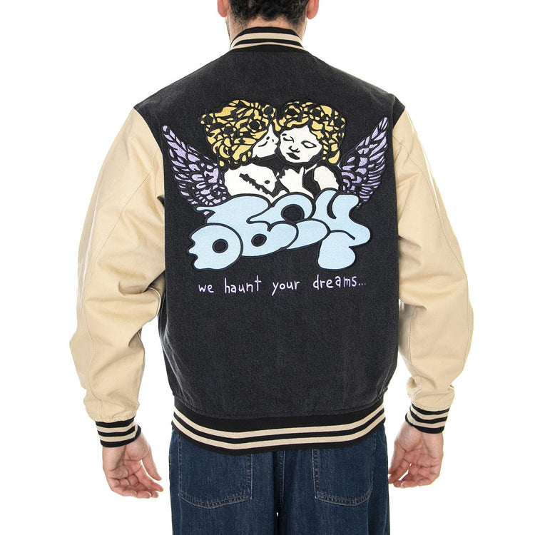 Care Denim Varsity Jacket Dusty Black Multi - Giacca Uomo Multicolore 121800530-DBA  OBEY 