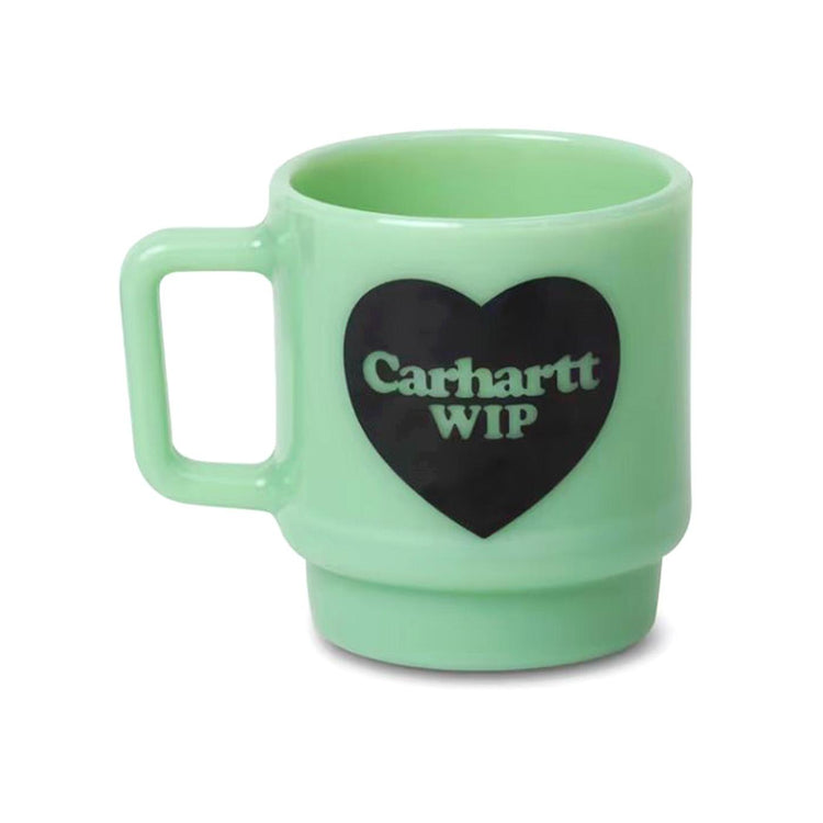 Heart Glass Mug Jade - Tazza Verde con Stampa a Contrasto I035873.970XX . CARHARTT WIP 