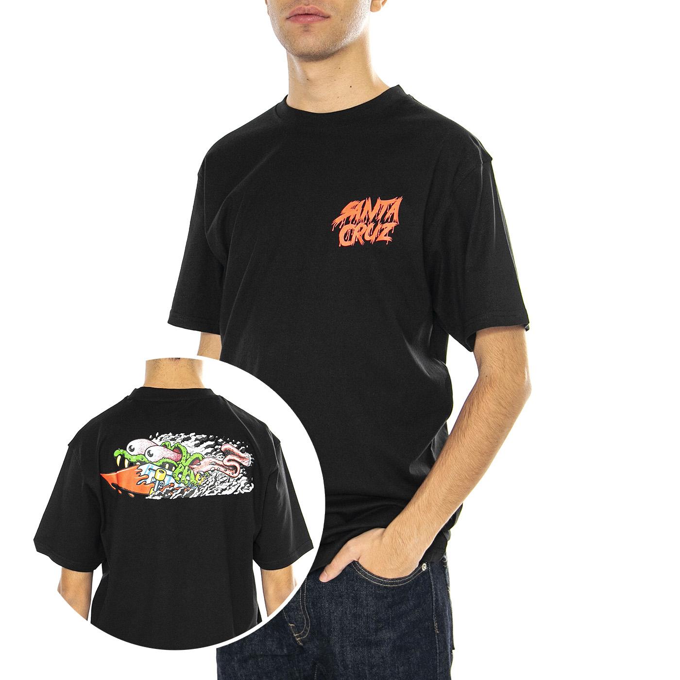 Meek Concrete Slasher Tee Black - Maglietta Girocollo Uomo Nera SCA-TEE-11656  SANTA CRUZ 