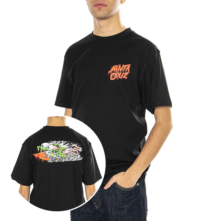 Meek Concrete Slasher Tee Black - Maglietta Girocollo Uomo Nera SCA-TEE-11656  SANTA CRUZ 