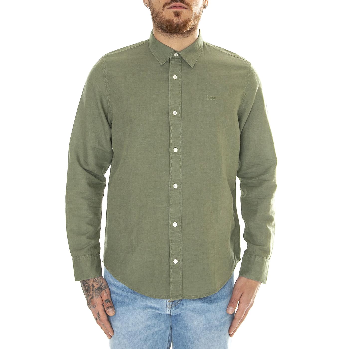 Patch Shirt Olive Grove - Camicia Uomo Verde 112350072  LEE 