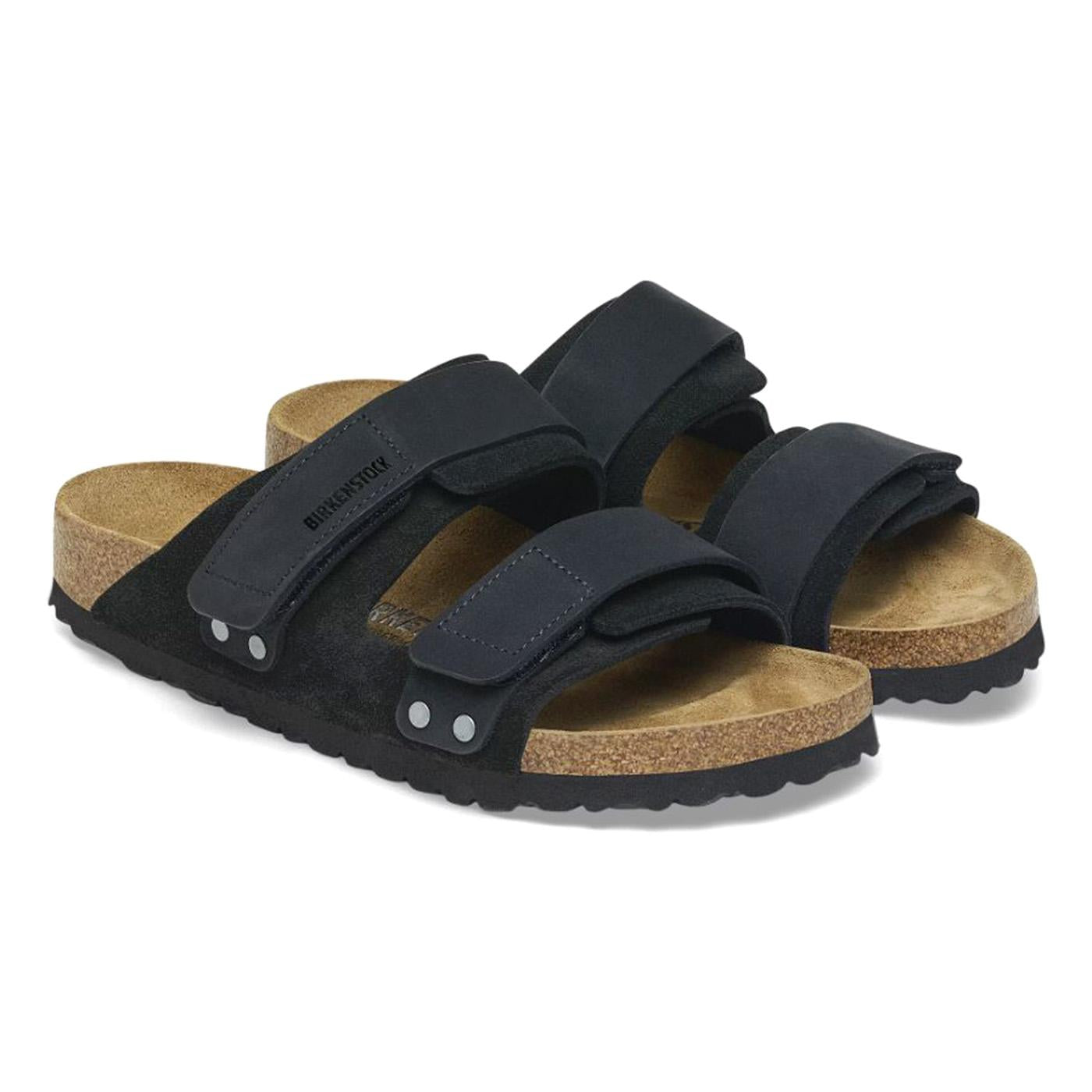 Uji black, Suede Leather/Nubuck - Sandali Uomo Neri 1024832  BIRKENSTOCK 