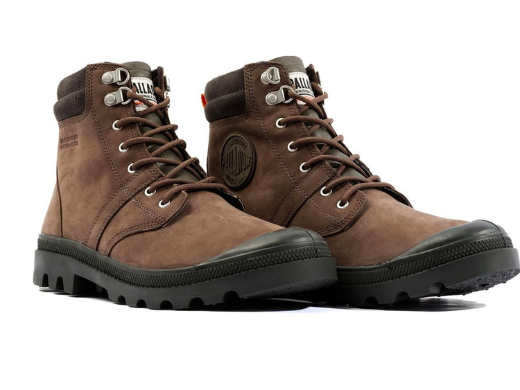 Pallabrousse Sc Wp + Cub - Scarpe Stringate Profilo Alto Uomo Marroni PAS08841-236-M  PALLADIUM 