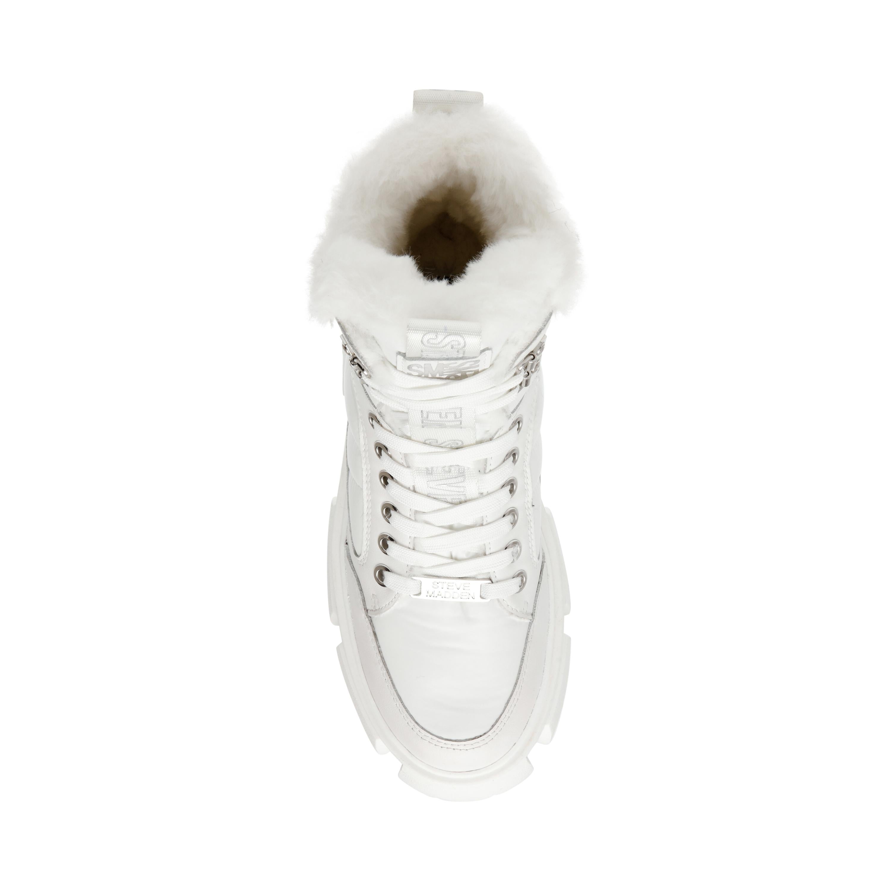 Triggers White / White - Stivali Stringati Donna Bianchi SMSTRIGGERS-11E  STEVE MADDEN 