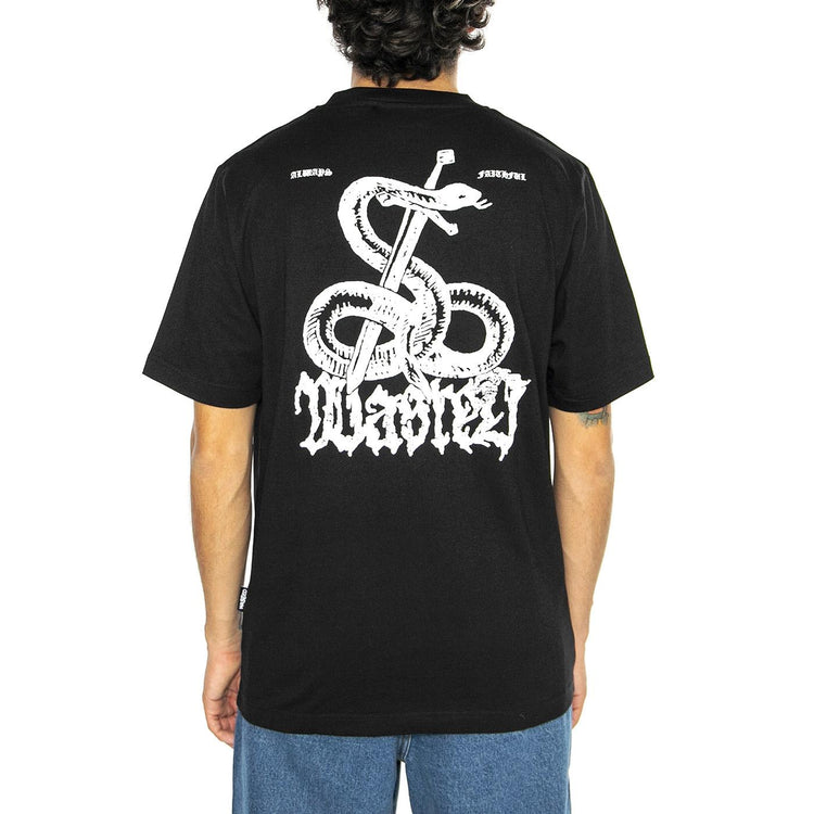 Atrax T-Shirt Black - Maglietta Girocollo Uomo Nera E20WASANTBLK  WASTED PARIS 