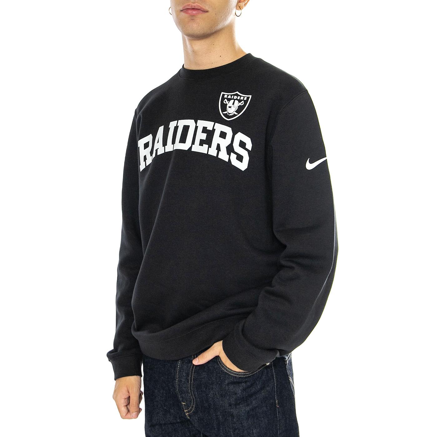 Raiders 2024 Nike Men's Club Crewneck - Felpa Girocollo Uomo Nera NKPV-00A-8D-Y02  NIKE 