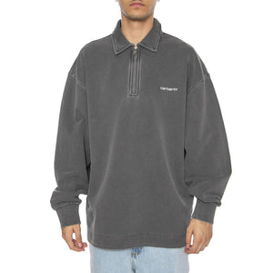 Piqué Script Sweat Black / White - Felpa Uomo Grigia I035188.0D2GD . CARHARTT WIP 