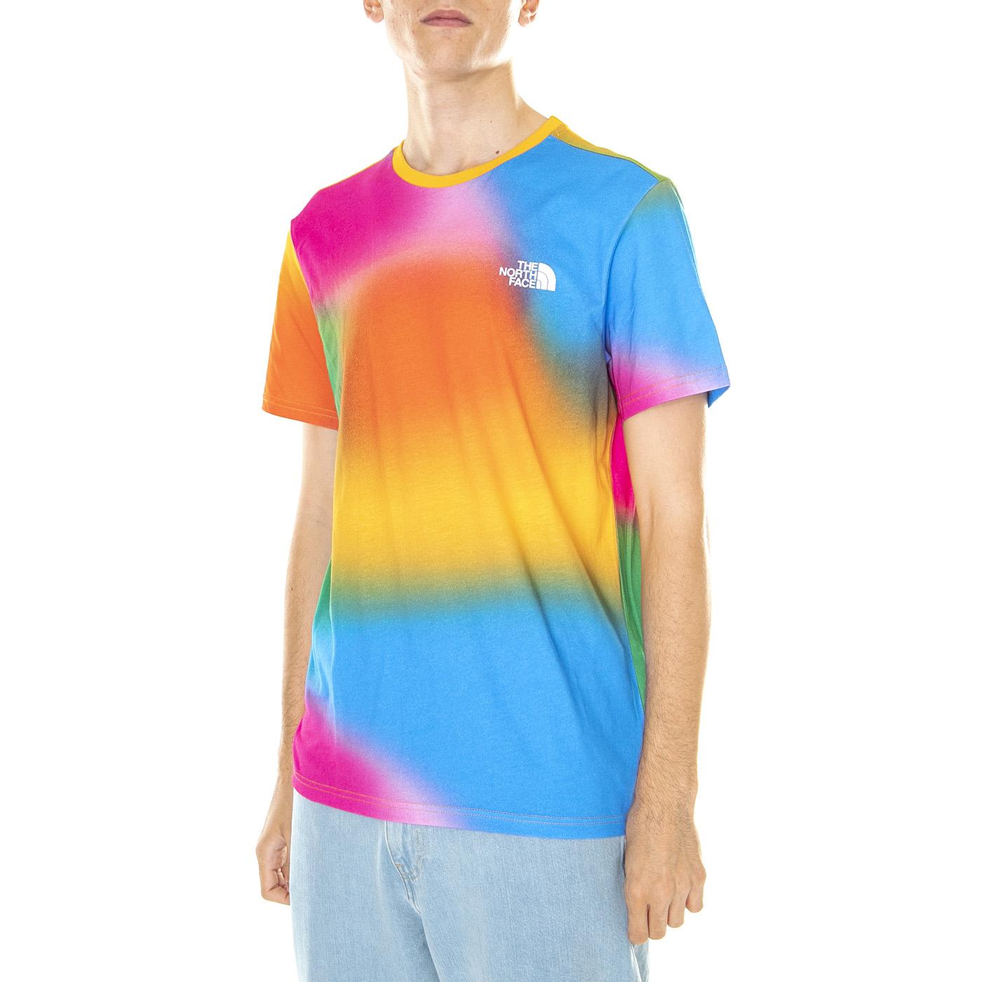 M' Simple S/S Dome Tee EU Spring Snc Blue / Gradient Print - Maglietta Girocollo Uomo Multicolore NF0A2TX5IAX1  THE NORTH FACE 