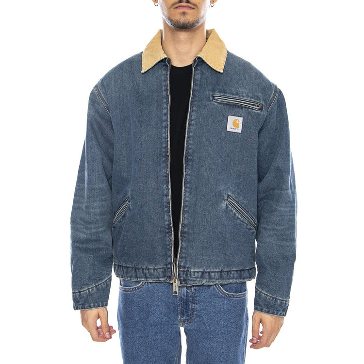 OG Detroit Jacket Blue / Dusty Hamilton Brown - Giacca Uomo Denim Jeans Blue I035878.2XN4L . CARHARTT WIP 