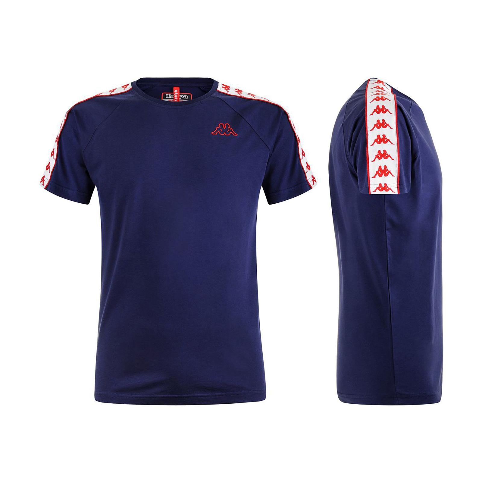 BANDA COEN SLIM Maglia manica corta Entire 100% BlueMarine-RedFlame 80984_4  KAPPA 