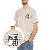 Obey Eyes Icon 2 Tee Silver Grey -- Maglietta Girocollo Uomo Grigia  Uomo OBEY