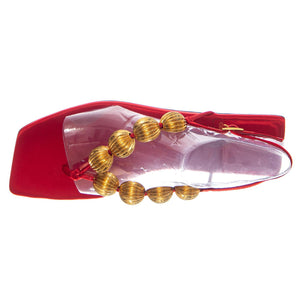 YUCATAN RED SATIN GOLD - Sandalo Donna Rosso JCSJC-1119-3-3-REDST . JEFFREY CAMPBELL 