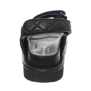 W' Orson Black Leather Summer Sandals - Sandali Donna Neri KG-3469600109  KURT GEIGER 