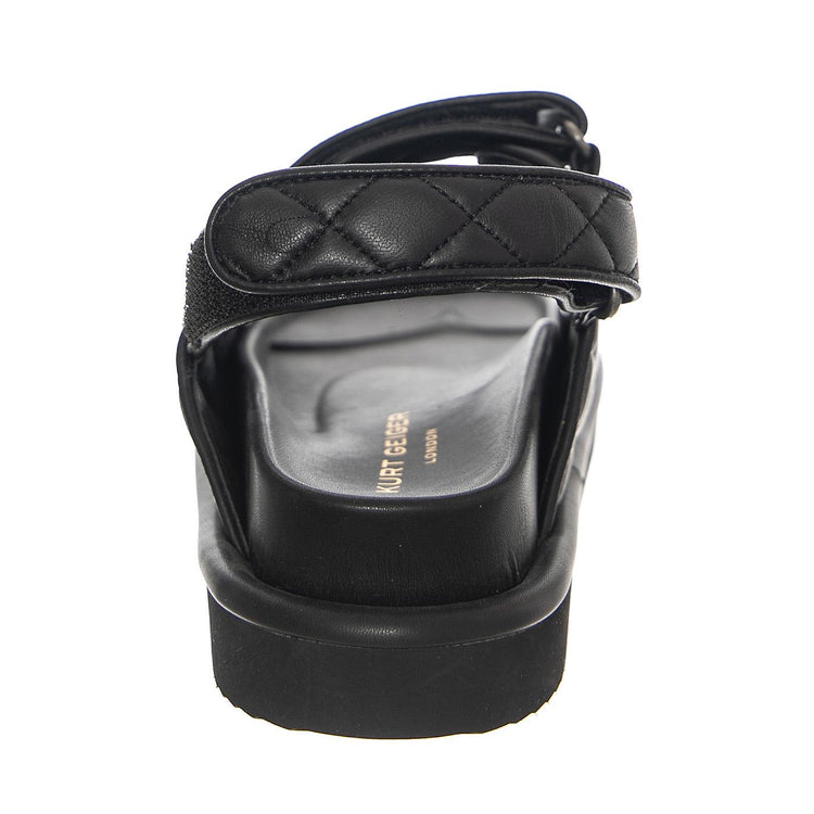 W' Orson Black Leather Summer Sandals - Sandali Donna Neri KG-3469600109  KURT GEIGER 