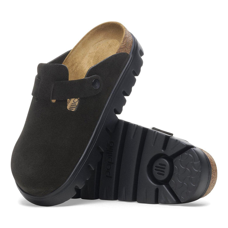 Boston Chunky black, Suede Leather - Sandali Donna Neri 1028317  BIRKENSTOCK 