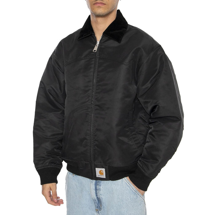Santa Fe Alumni Jacket Black / Scarlet - Goacca Uomo Ner I035147.31YXX . CARHARTT WIP 