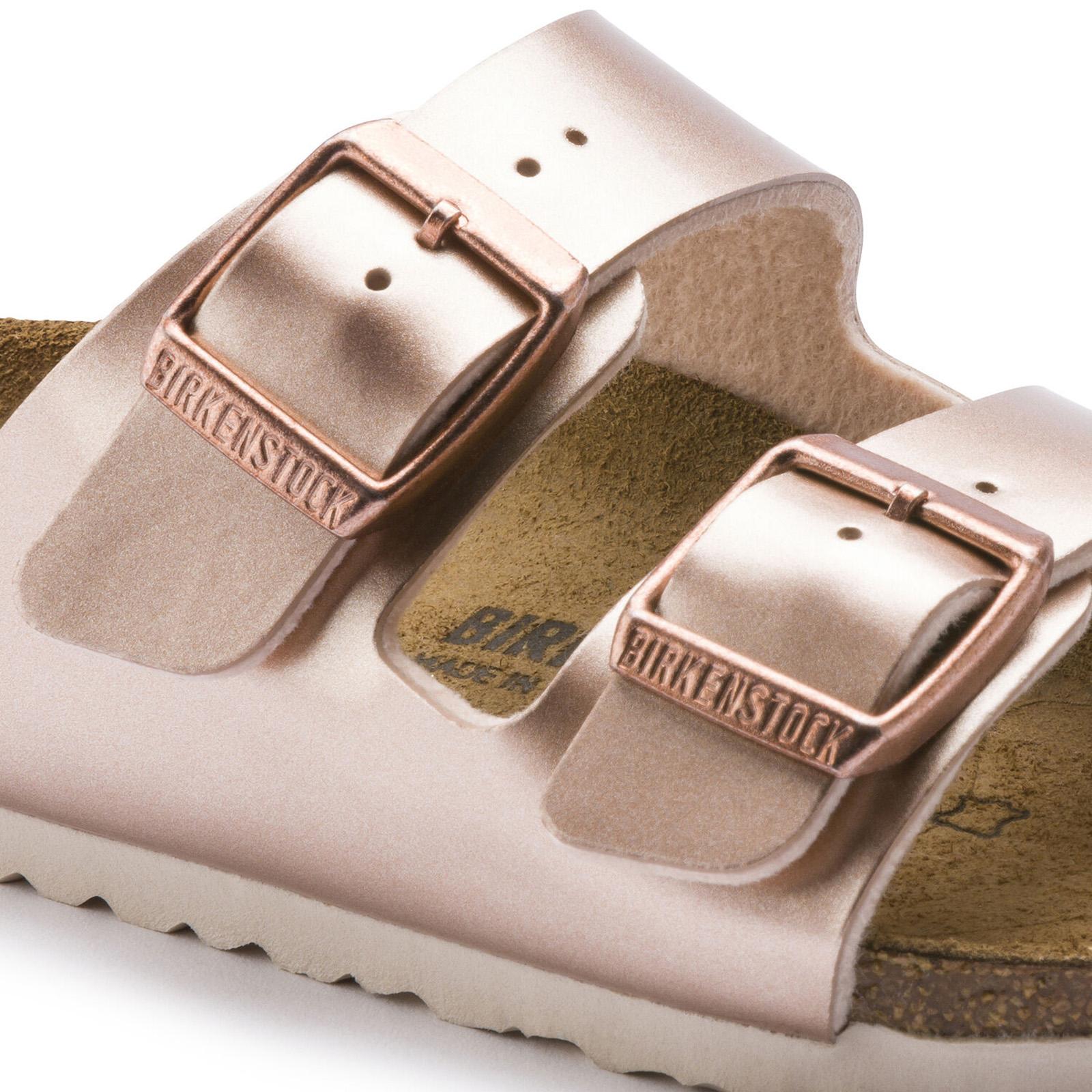 Kids Arizona Birko Flor Sandals - Electric Metallic Copper - Sandali Bambino Rosa - Calzata Stretta 1012478  BIRKENSTOCK 