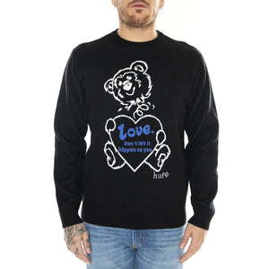 Bad News Crewneck Sweater Black - Maglione Girocollo Uomo Nero KN00463-BLACK  HUF 