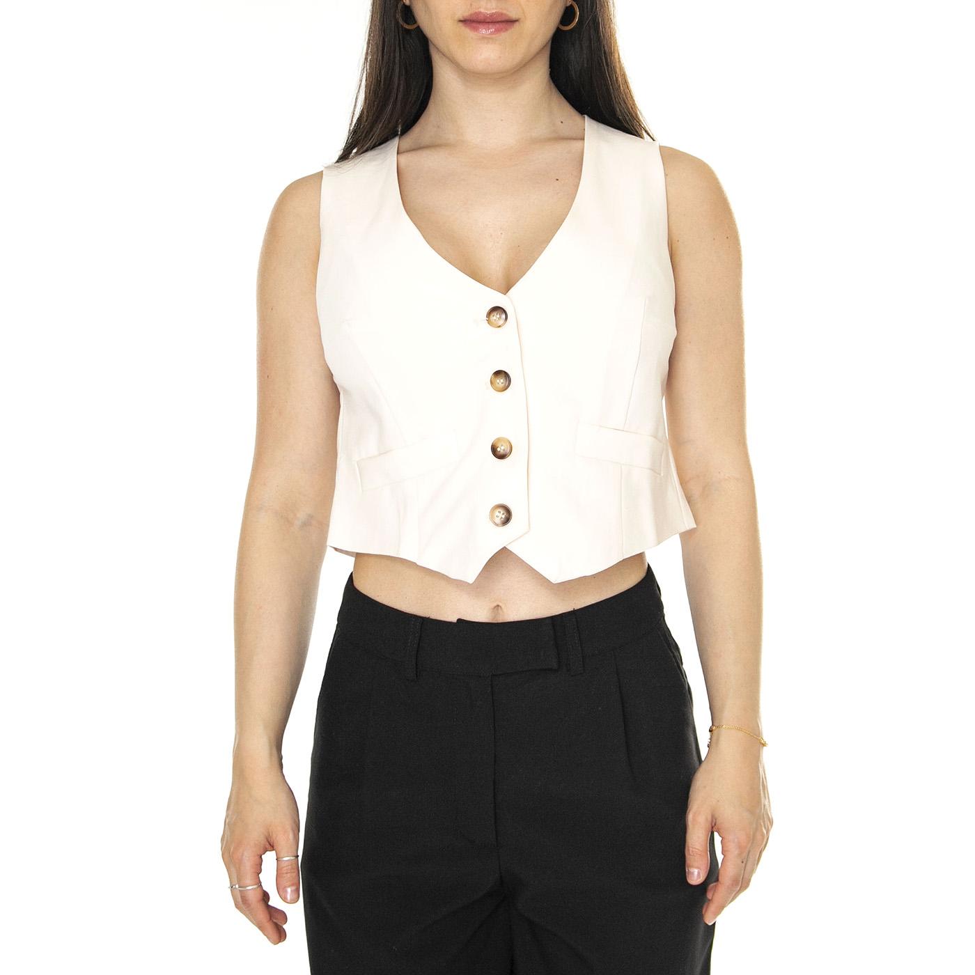 Chaleco corto de traje blanco - Gilet Donna Bianco 41W/11217  WILD PONY 