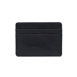 Charlie Cardholder Wallet Vegan Leather Black Floral Deboss - Portacarte in Materiale Vegano Nero 11147 06103 HERSCHEL 