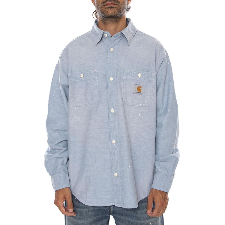 L/S PAINTER SHIRT BLUE - Camicia Uomo Azzurra I036919 010L CARHARTT WIP 