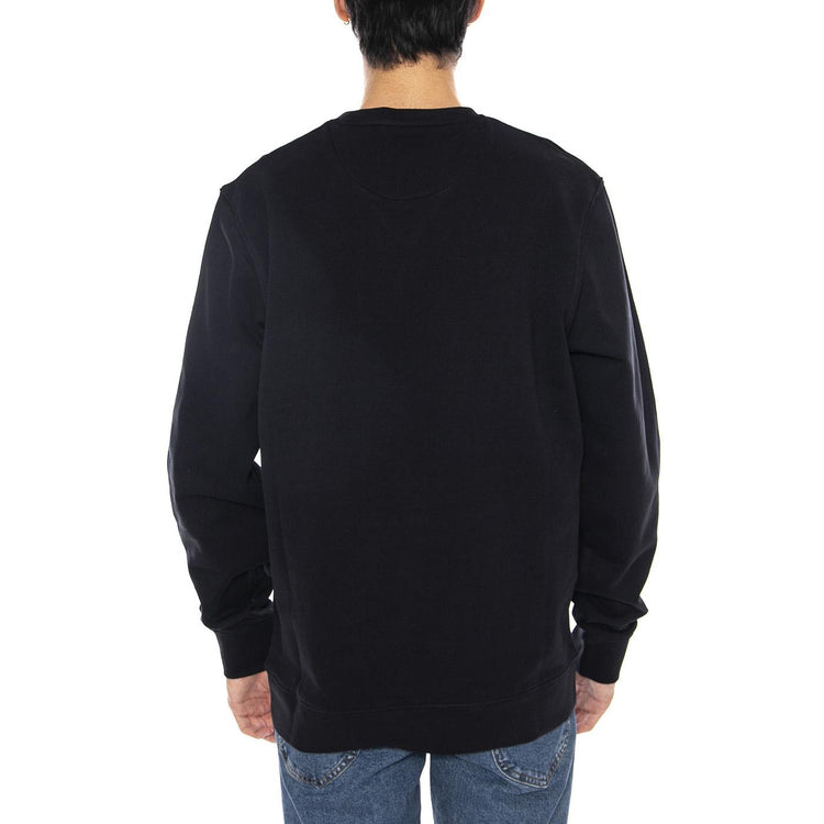 Sign Off Crew Black - Felpa Girocollo Uomo Nera 112350535 . WRANGLER 