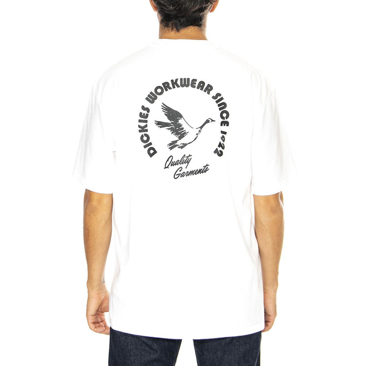 Dickies Goose Tee SS White - Maglietta Girocollo Uomo Bianca DK0A863G0WH1  DICKIES 