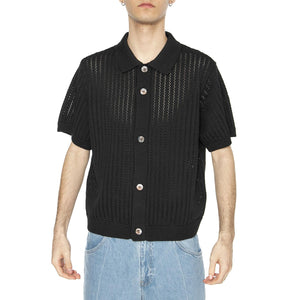 Dez Sweater Shirt Digital Black - Camicia in Maglia Maniche Corte Uomo Nera 151000106-DIB  OBEY 