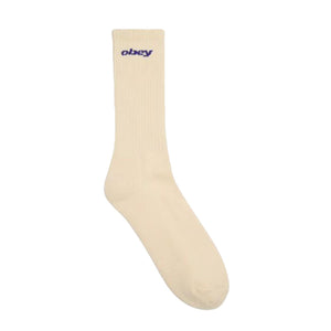 Obey Sports Logo Socks Unbleached - Calzini Beige 100260197 UBL OBEY 