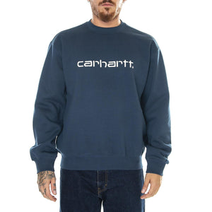 Carhartt Sweat Squid / Salt - Felpa Girocollo Uomo Blu I030546.1RBXX  CARHARTT WIP 