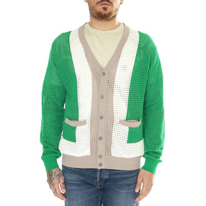 Anderson 60'S Cardigan Green Multi - Cardigan Uomo Multicolore 151010036-GMU  OBEY 