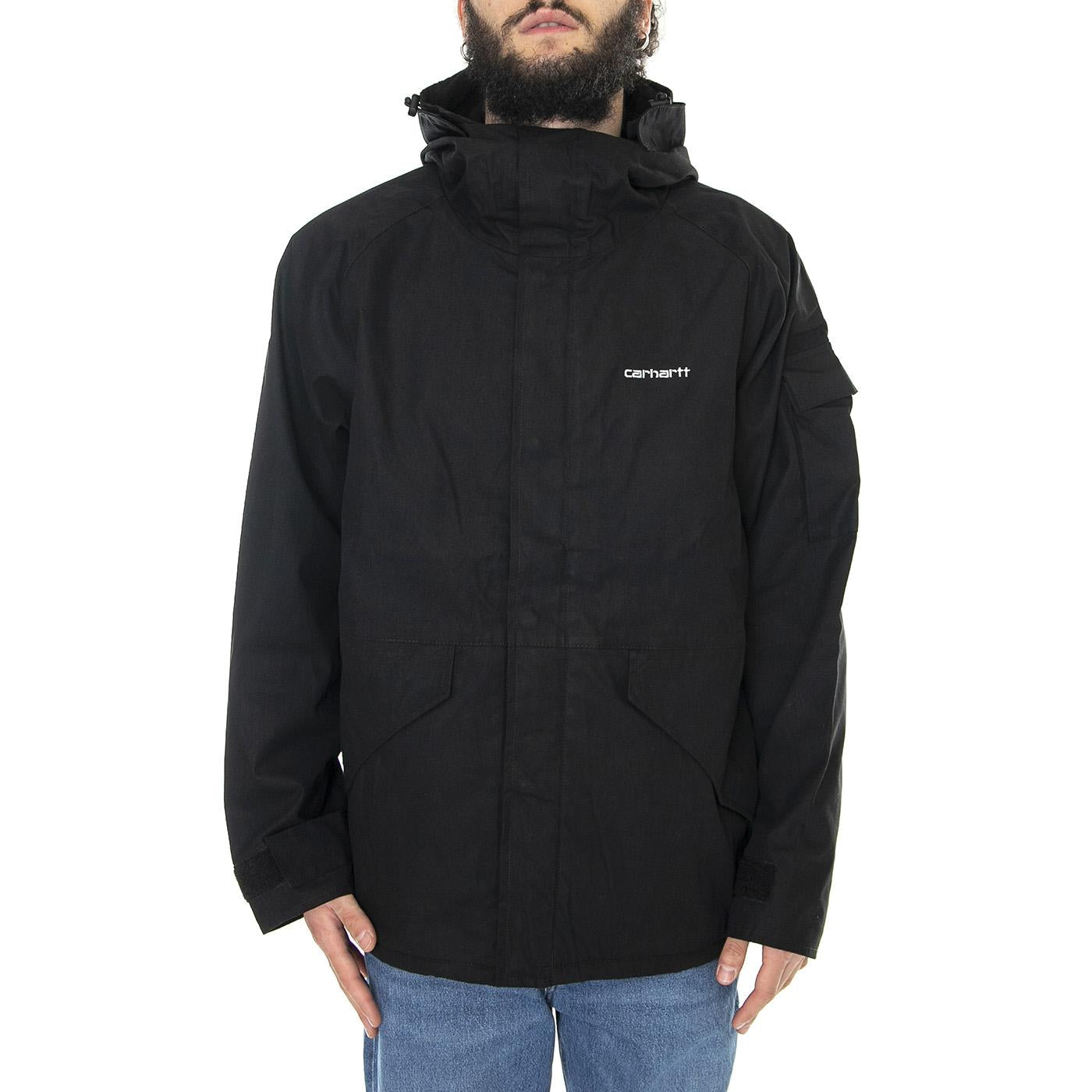 Prospector Jacket Black / White - Giacca Invernale Uomo Nera I030830-0D2XX  CARHARTT WIP 