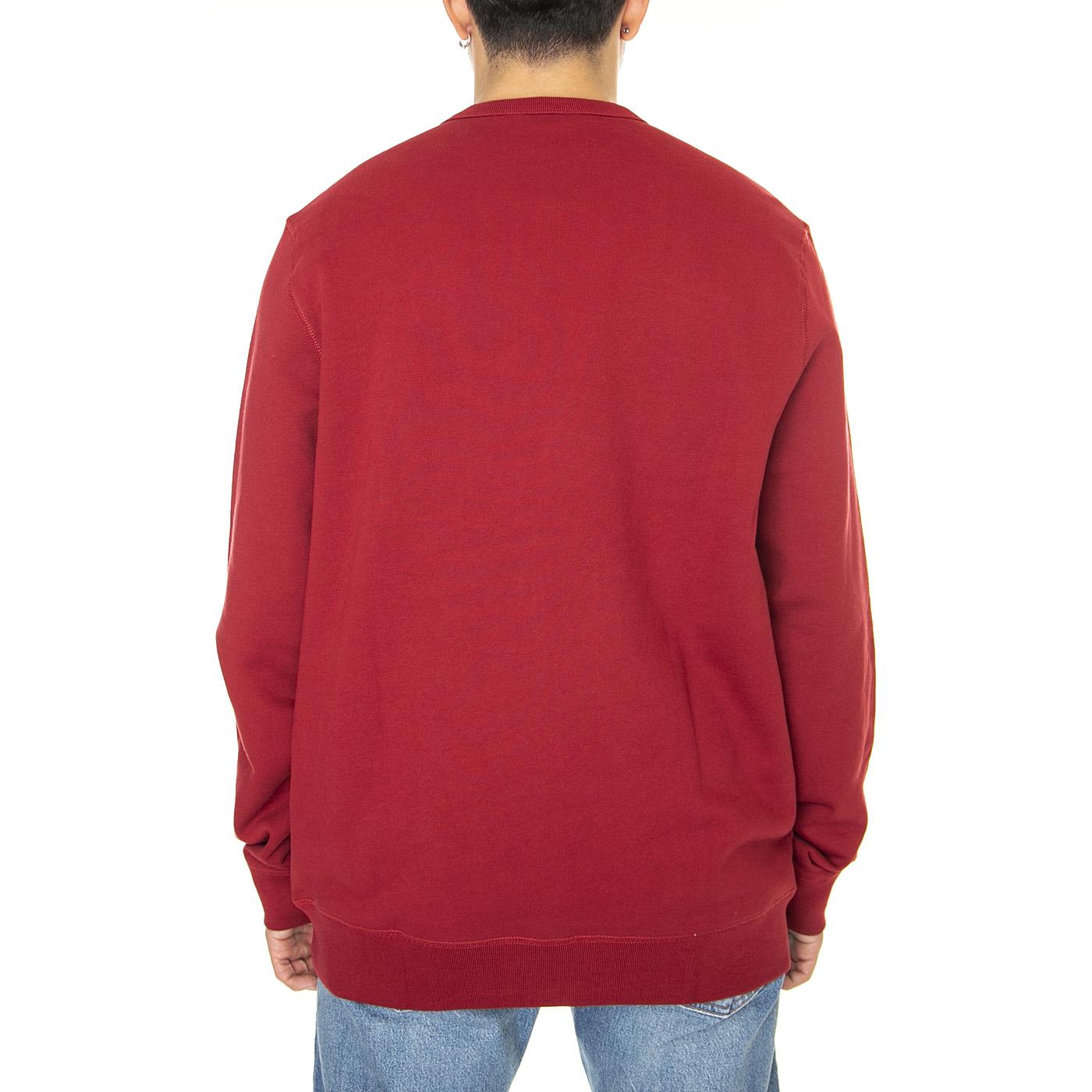 Flock Target Sweat Red - Felpa Girocollo Uomo Rossa 64842-550  BEN SHERMAN 