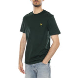 PLAIN T-SHIRT DARK GREEN - Maglietta Girocollo Uomo Verde  Uomo LYLE & SCOTT