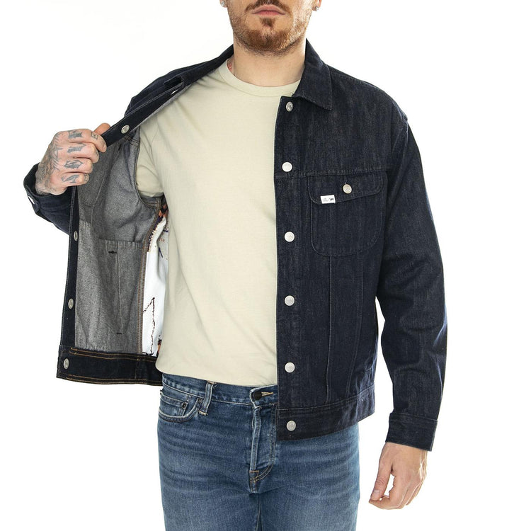 JMB Rider Jacket Inside Art Rinse Blue - Giacca Denim Jeans Uomo Blu 112359247  LEE 