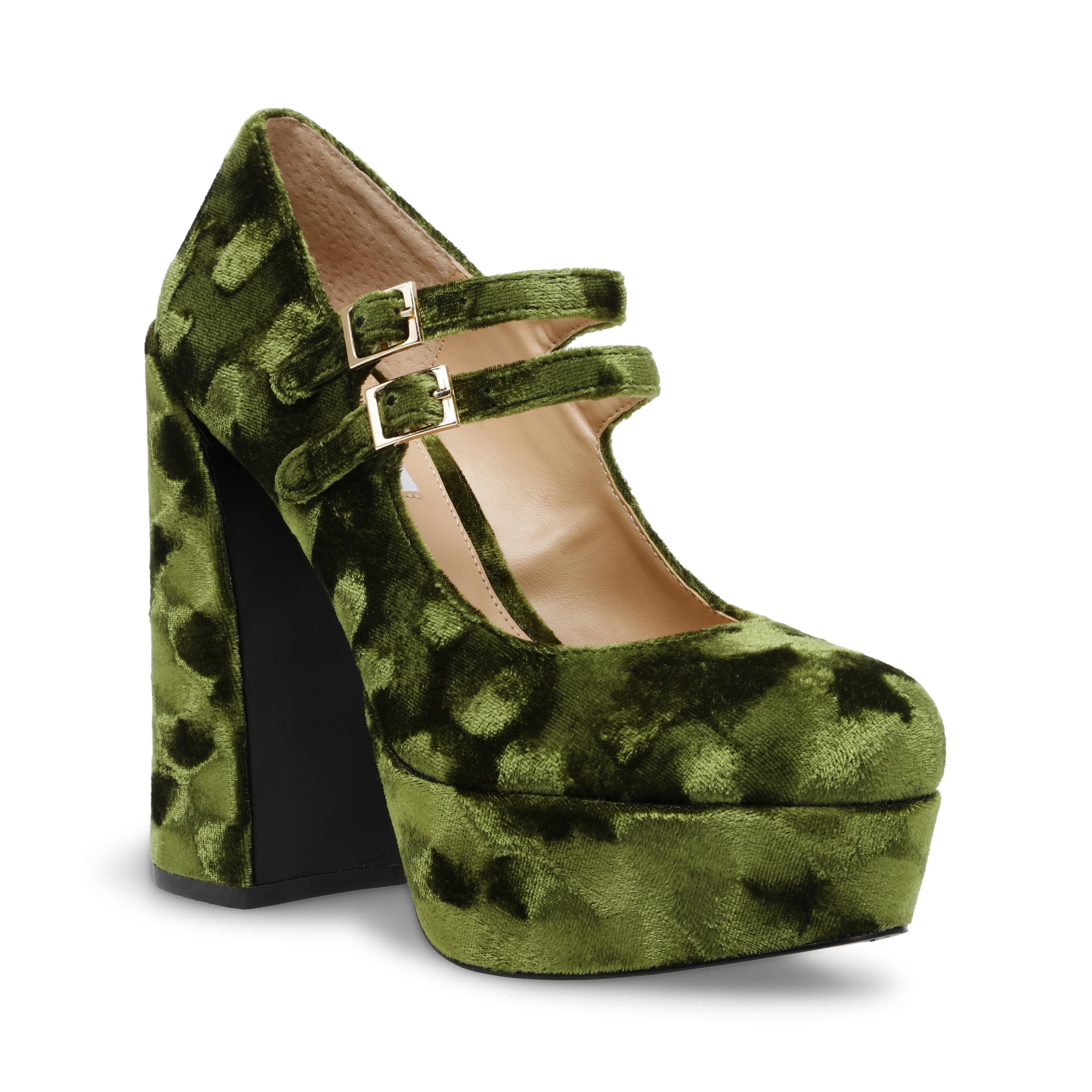 Charged-Up Grn Velvet - Scarpe in Velluto Donna Verdi / Multicolore SMSCHARGED-UP-GRN  STEVE MADDEN 