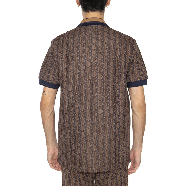 Maglietta M/C 9I4 Brown - Polo Shirt Uomo Marrone DH1417-9I4 . LACOSTE 