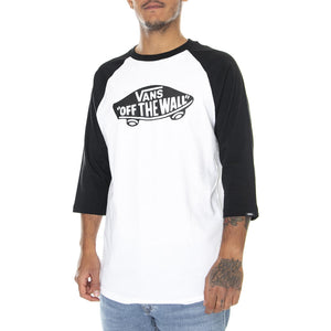 Mn OTW Raglan T-Shirt - White / Black - Maglieta Maniche 3/4 Uomo Bianca VXXMYB2  VANS 
