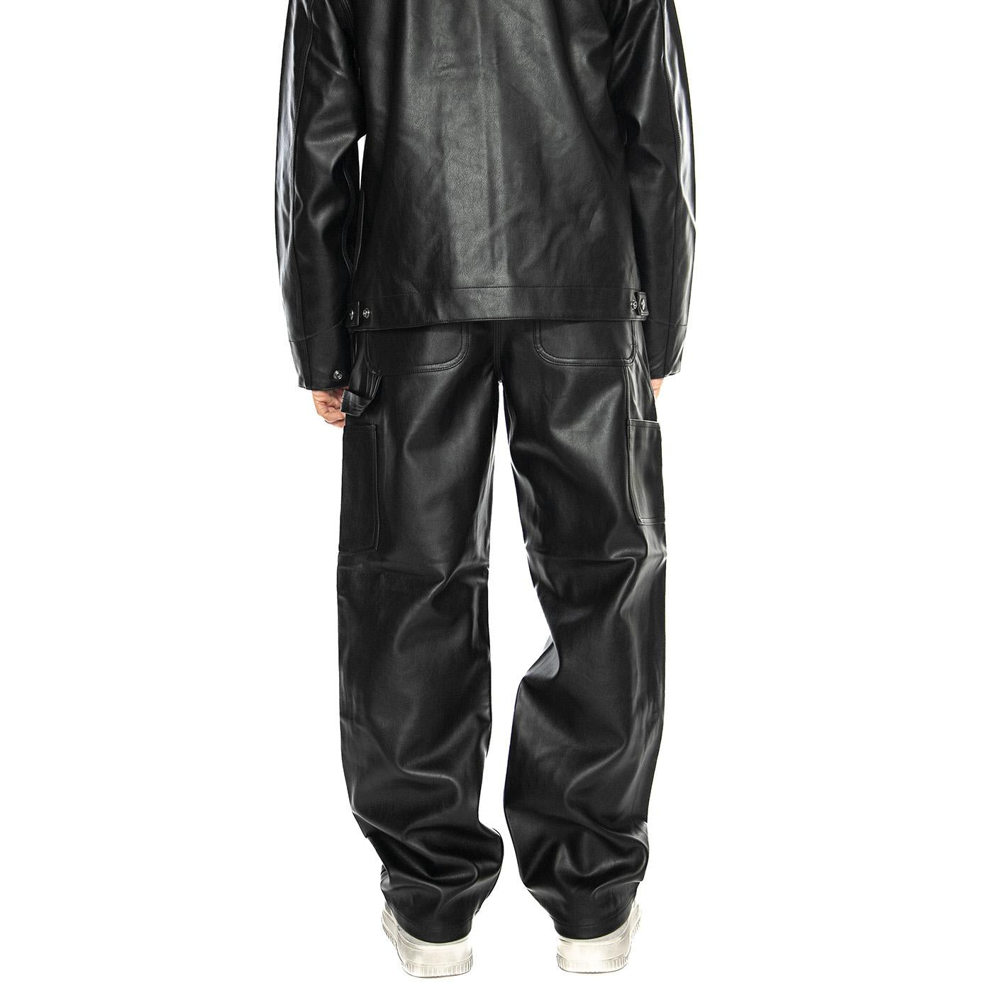 Single Knee Pant Black - Pantaloni Similpelle Uomo Neri I034446.89XX  CARHARTT WIP 
