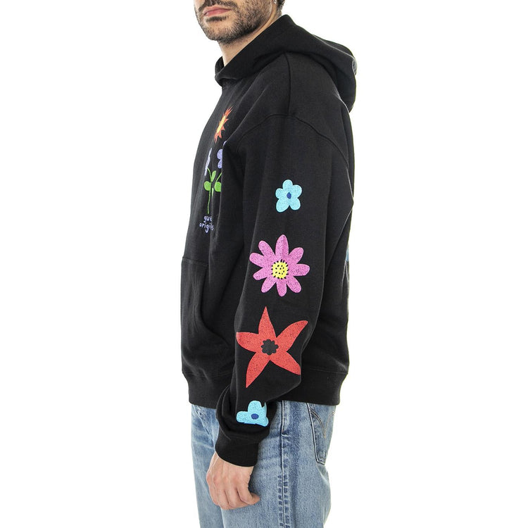 M' Go Earthy Day Sunshine Hoodie Jet Black A996 - Felpa con Cappuccio Uomo Nera M3GQ25KBQO2-JBLK  GUESS ORIGINALS 