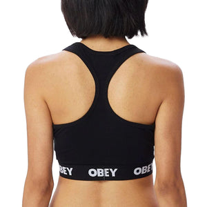 Obey Bralette Black - Canotta Cropped Donna Nera 231170030-BLK  OBEY 