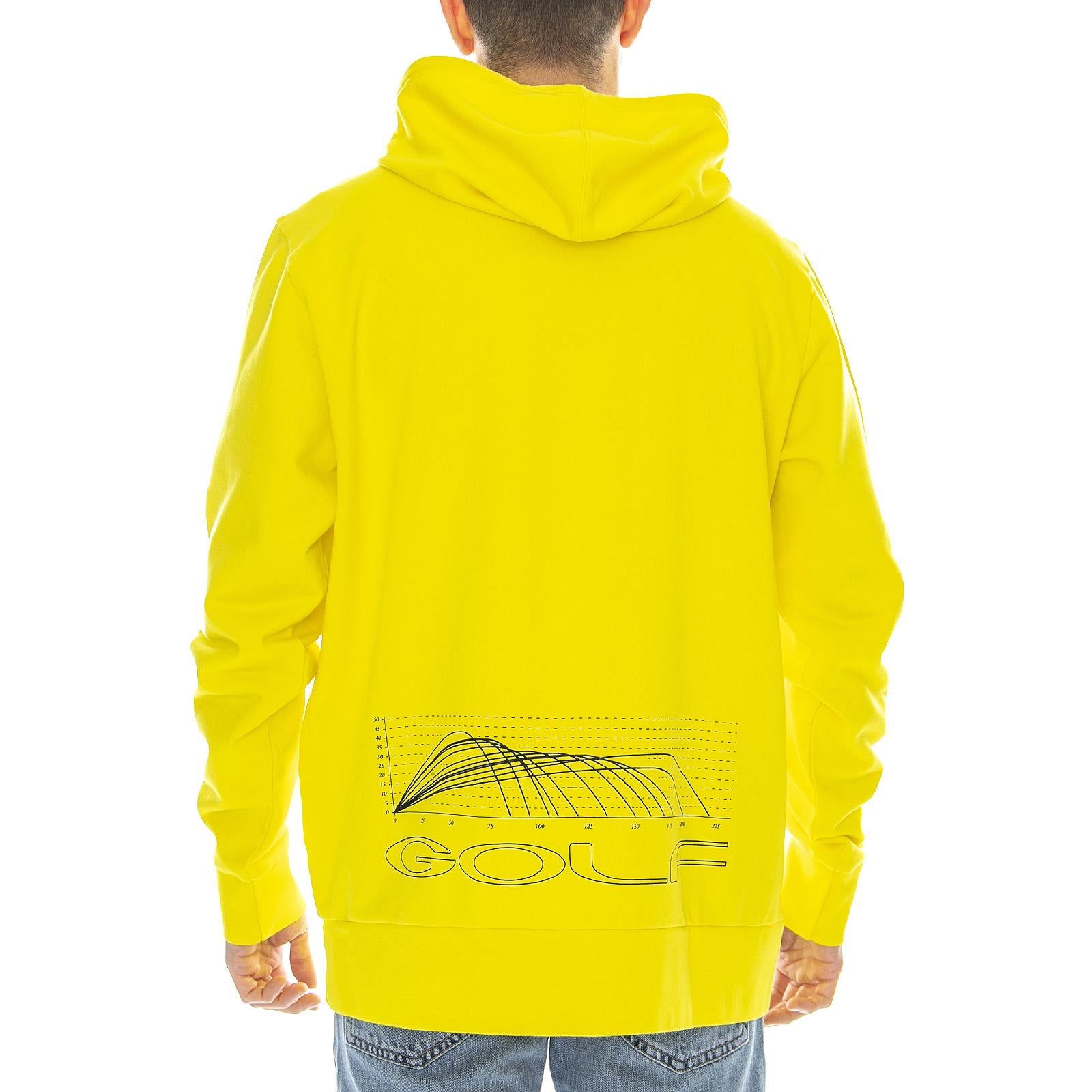 Mens Golfing Logo Radiant Yellow Hooded Sweatshirt FOA400458-5RY  OAKLEY 