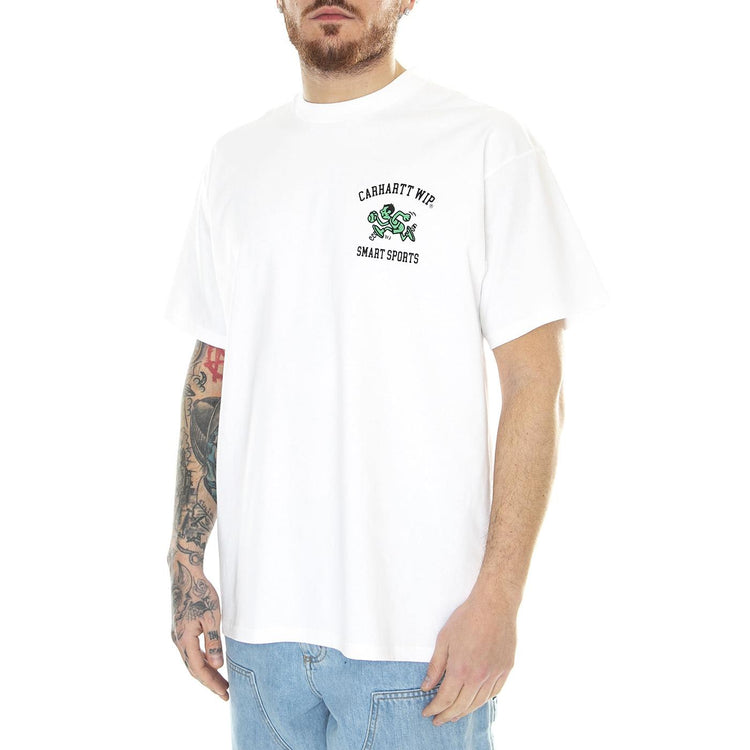 S/S Smart Sports T-Shirt White - Maglietta Girocollo Uomo Bianca I033121.02XX  CARHARTT WIP 