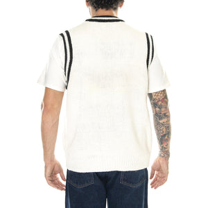 M' Obey Alden Sweater Vest Unbleached / Multi - Gilet Uomo Bianco 151000070-UBL  OBEY 